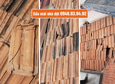 Mái ngói hưu hỏng toàn bộ bể vỡ tphcm 2