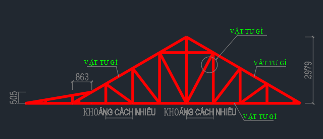 BẢN VẼ VÌ KÈO MÁI NGÓI