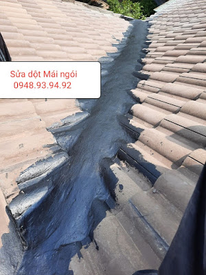 thi công máng xối mái ngói bị thấm dột TPHCM