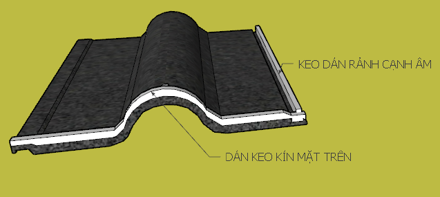 Dán keo 2 mặt ngói